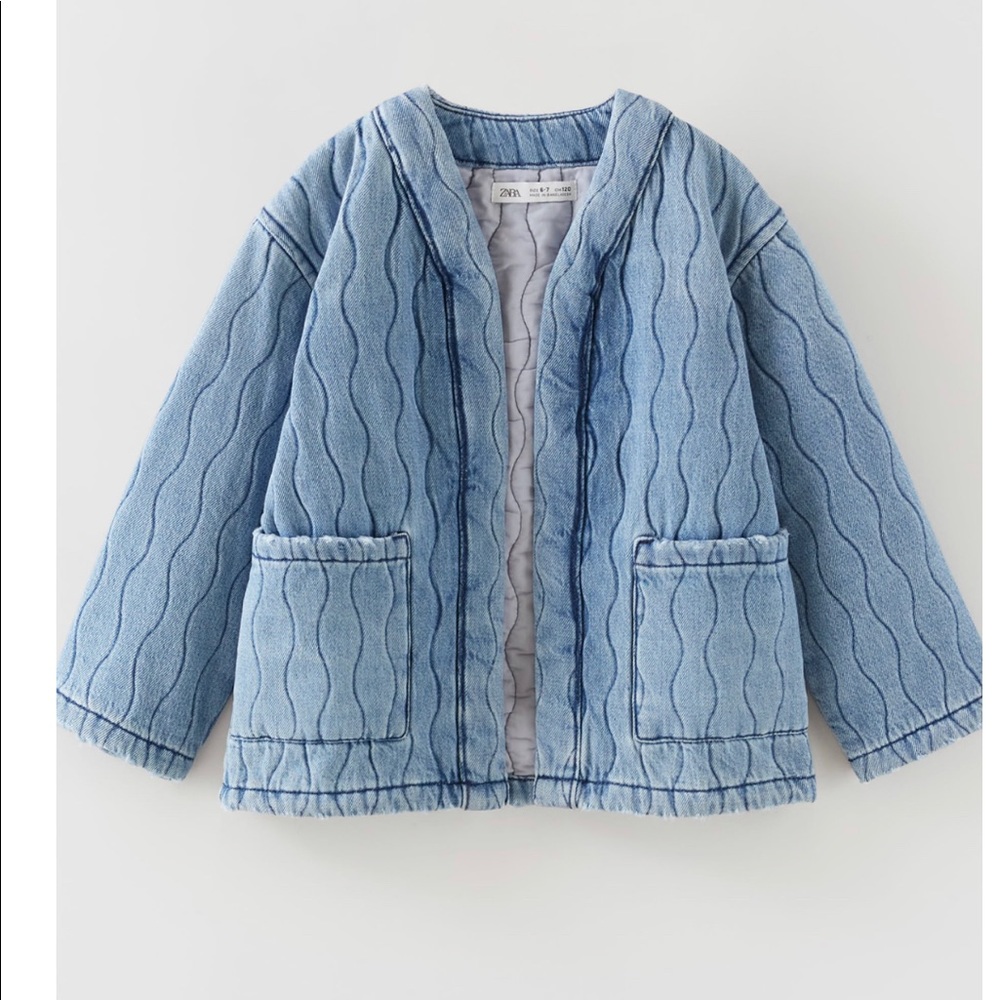Zara Quilted denim jacket